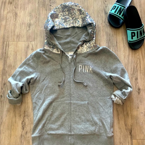 VS PINK Limited Edition Bling Hoodie - Picture 1 of 7